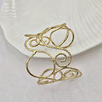 Swirl Brass Bracelet Adjustable (Anti Tarnish)