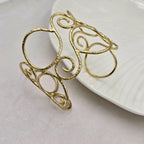 Swirl Brass Bracelet Adjustable (Anti Tarnish)