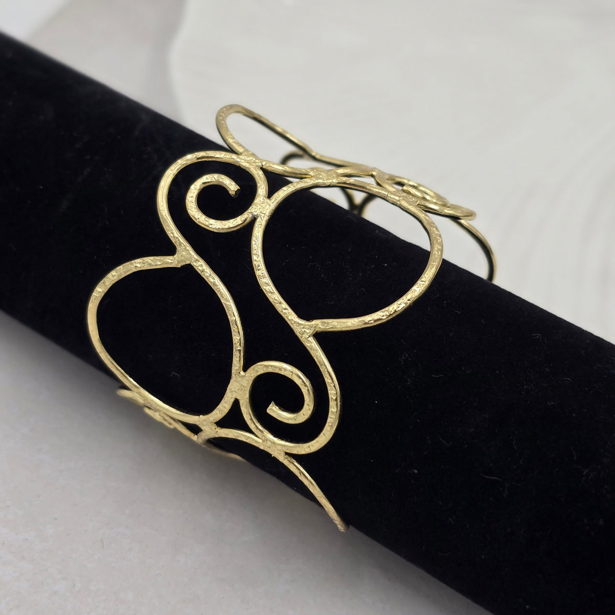 Swirl Brass Bracelet Adjustable (Anti Tarnish)