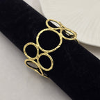 Irregular Circles Brass Bracelet Adjustable (Anti Tarnish)