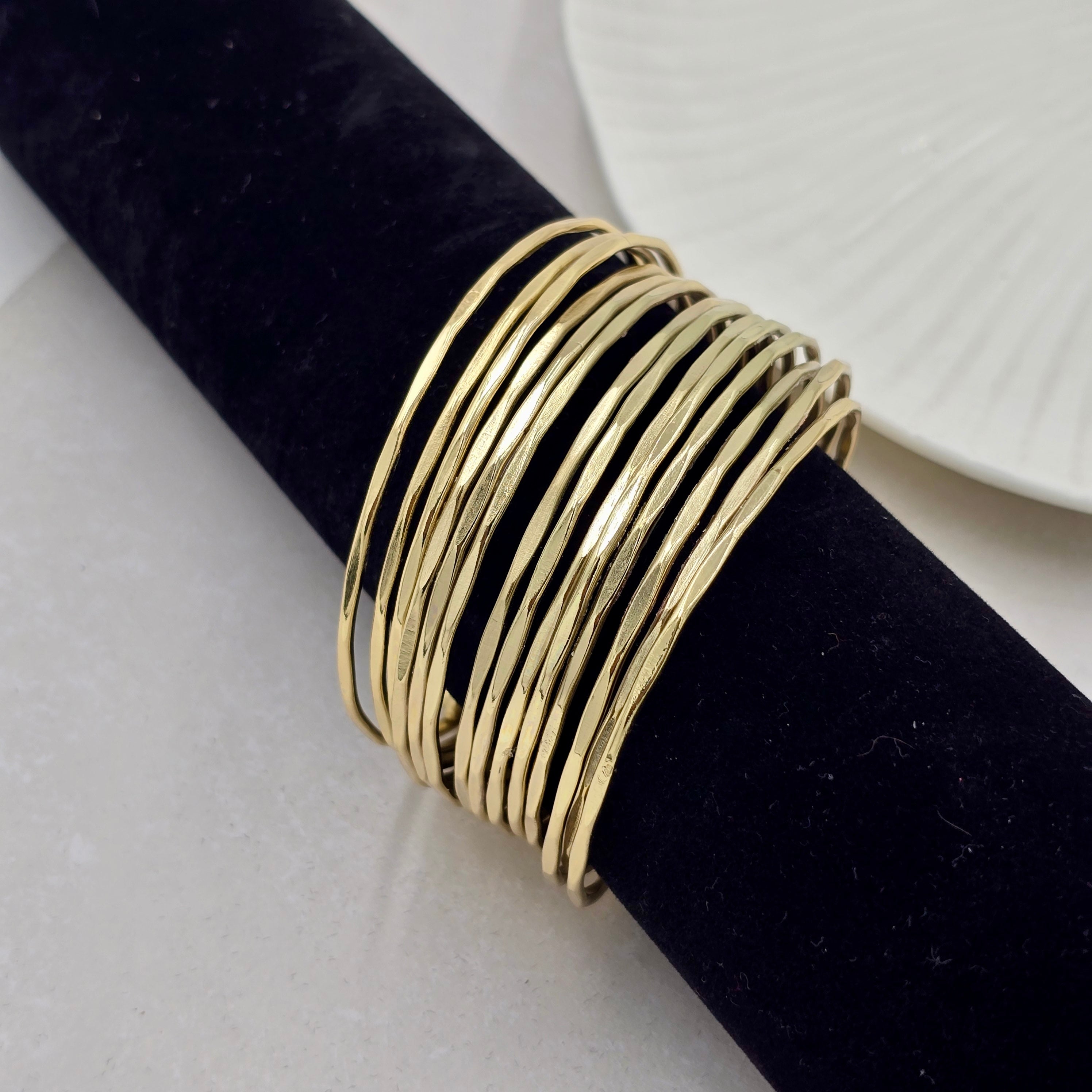 Multi Layered Brass Bracelet Adjustable (Anti Tarnish)