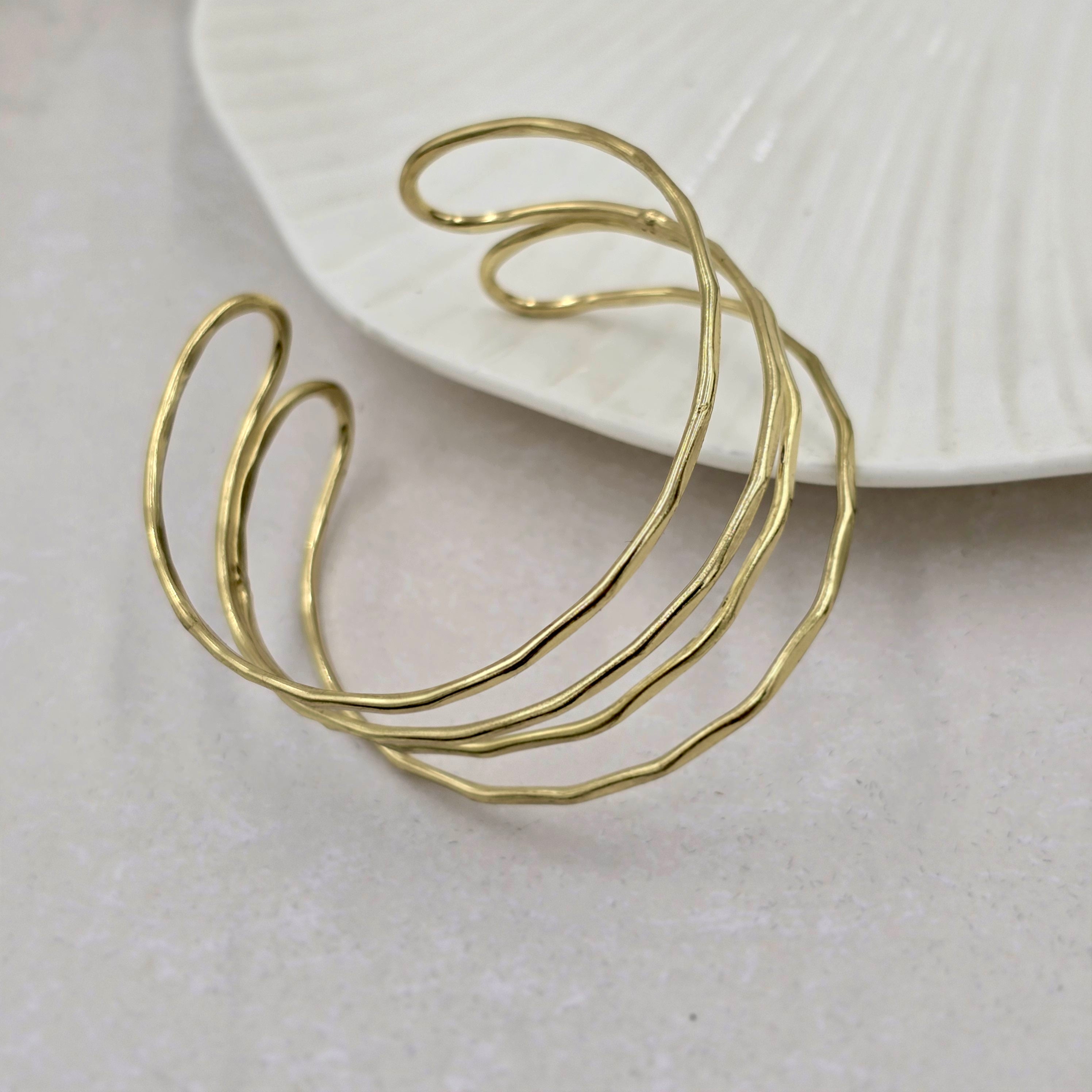 Four Layered Brass Bracelet Adjustable (Anti Tarnish)