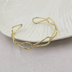 Luna Loop Brass Bracelet Adjustable (Anti Tarnish)
