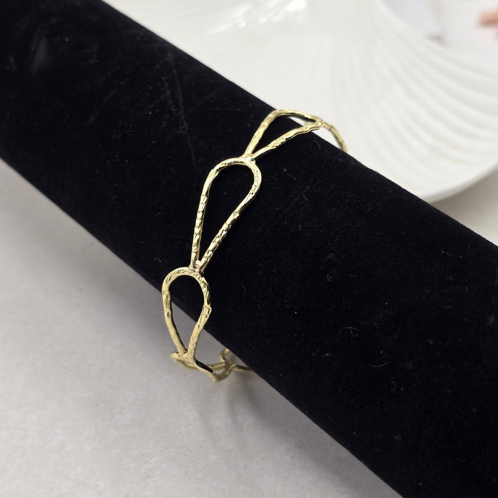 Luna Loop Brass Bracelet Adjustable (Anti Tarnish)