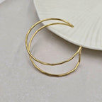 Dual Layer Statement Brass Bracelet Adjustable (Anti Tarnish)