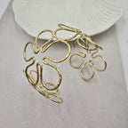Floral Brass Bracelet Adjustable (Anti Tarnish)