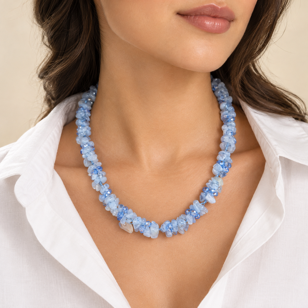 Uncut Semi-precious Stones Necklace