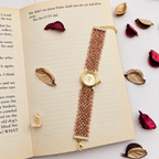 Brown Beaded Watch