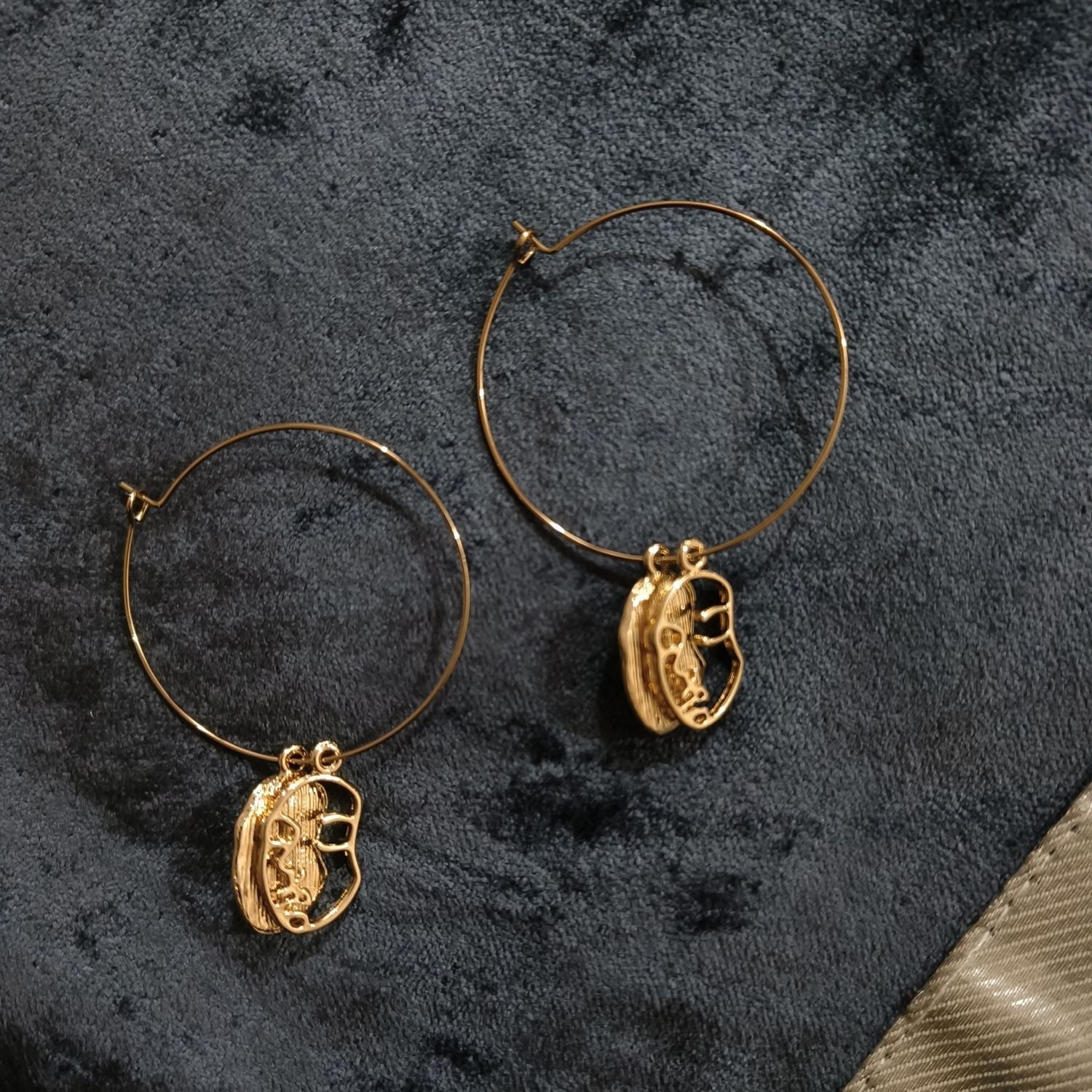 Gold Drop Hoops