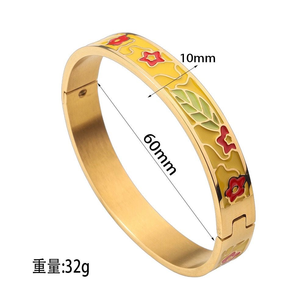 Enamel Statement Bracelet