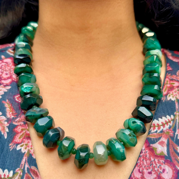 Semi Precious Green Stones Mala