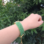 Green Beaded Watch