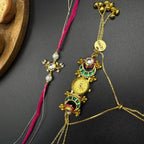 Kashmiri Kundan Watch and Rakhi Combo