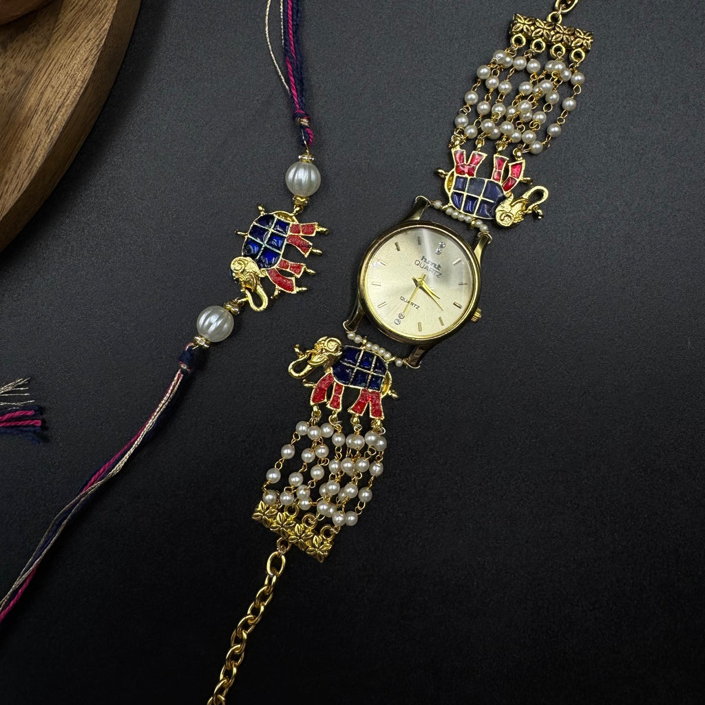 Airavat Watch and Rakhi Combo