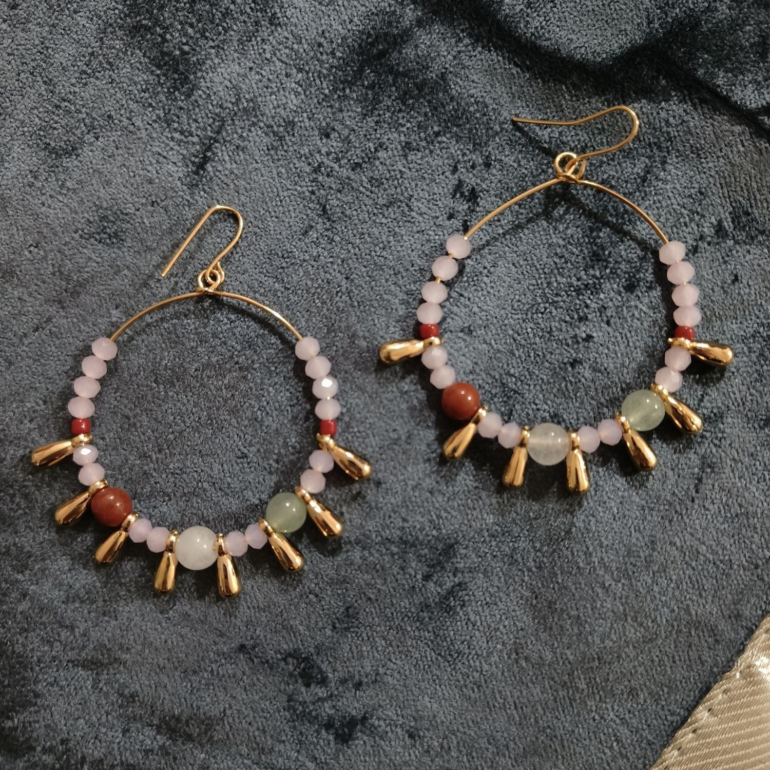 Beaded Hoops