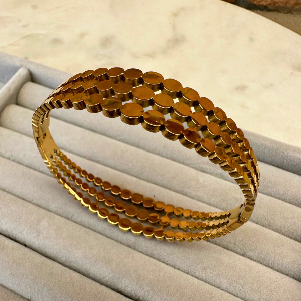 Triple Layered Gold Bracelet