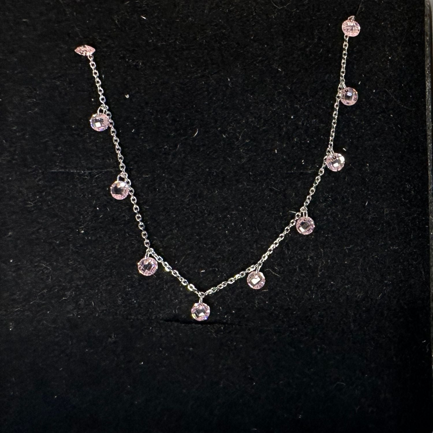 Chain With Pink Cz Stones