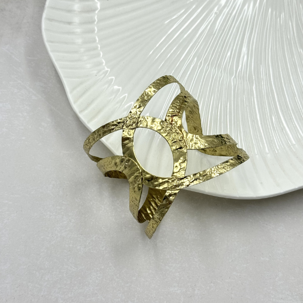 Cutwork Brass Bracelet Adjustable (Anti Tarnish)