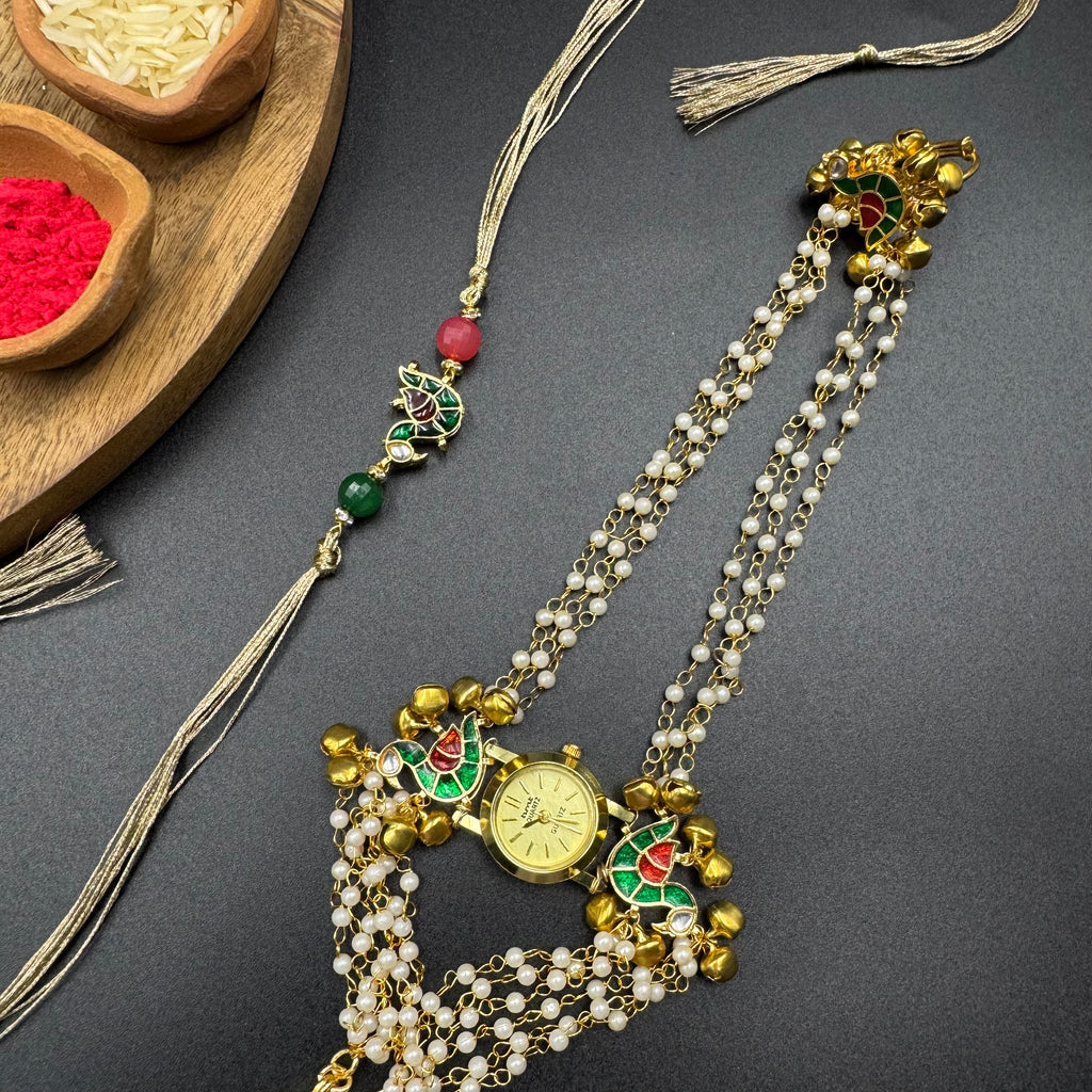 Ghungroo Haathphool Watch and Rakhi Combo