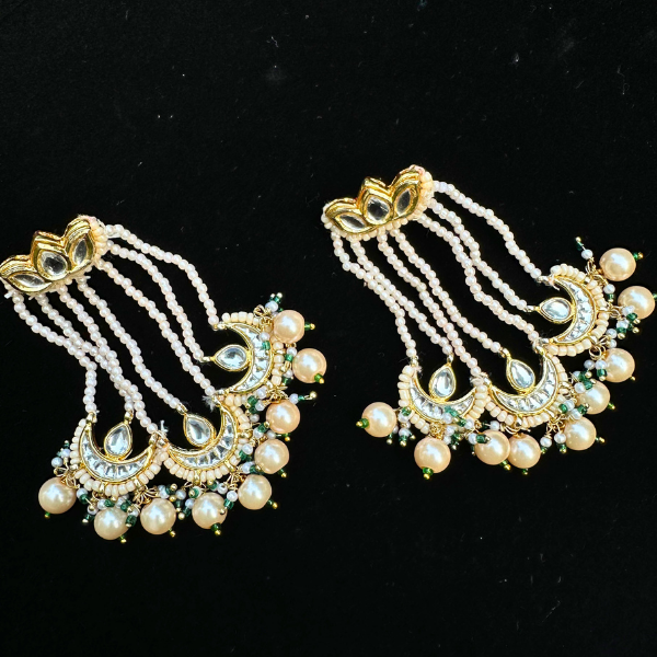 Pearl Elegance Chandbali Earrings