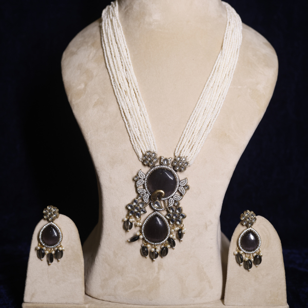 Mayur Rani Necklace Set - Purple