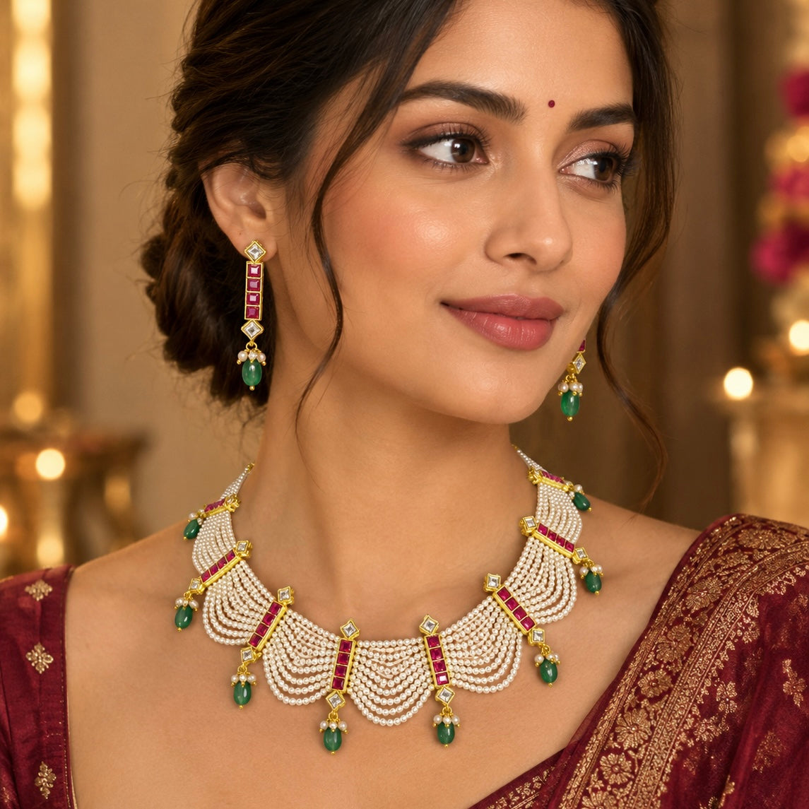 Jadau Kundan Rani Necklace