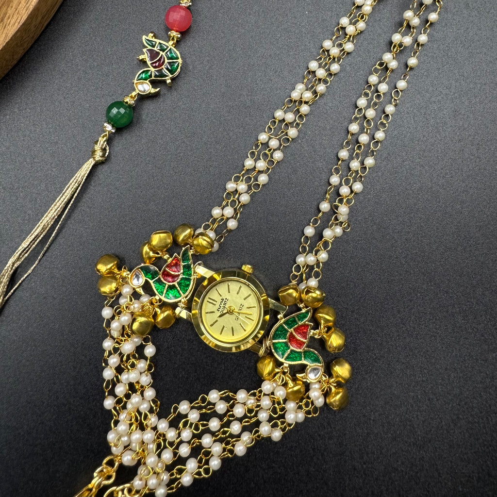 Ghungroo Haathphool Watch and Rakhi Combo