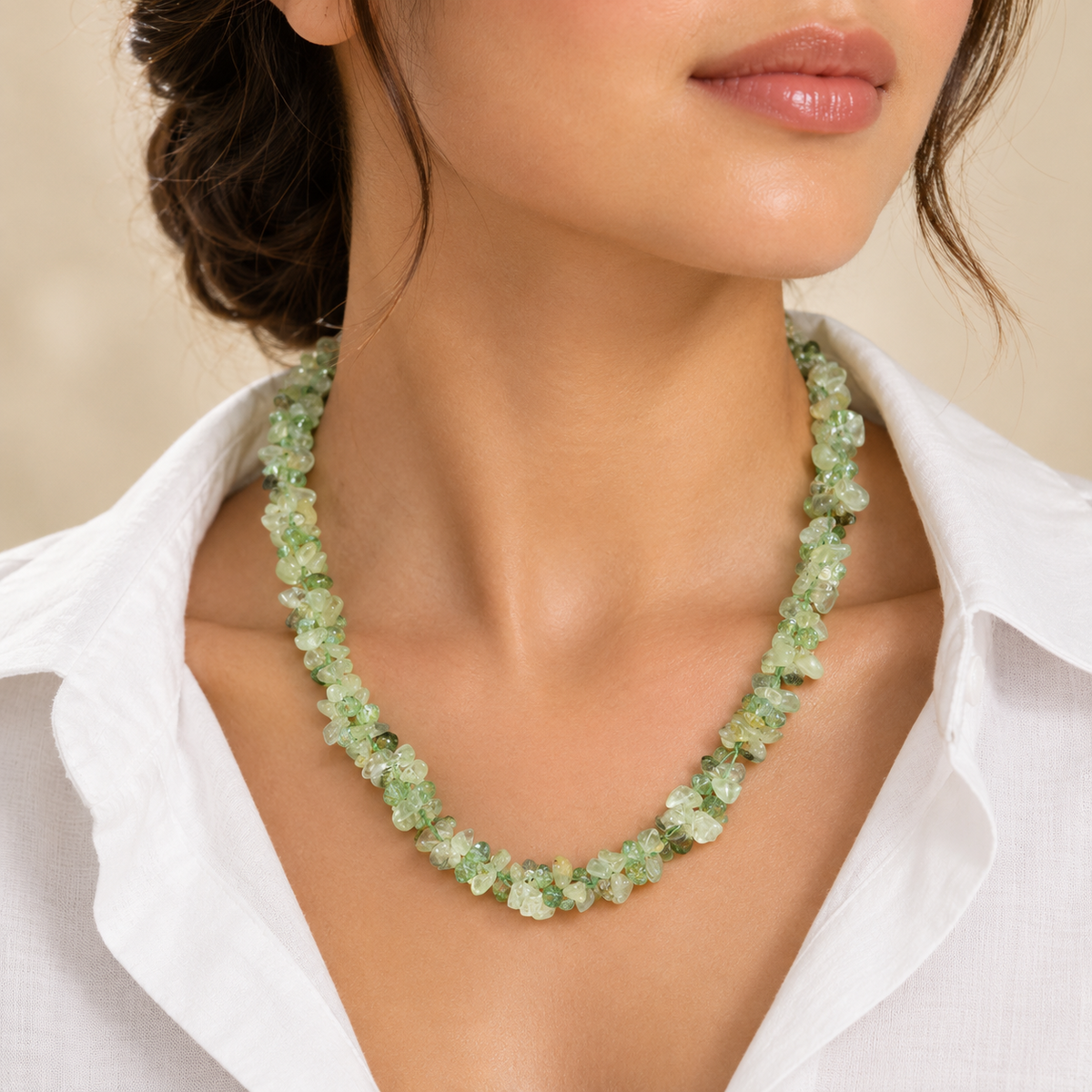 Uncut Semi-precious Stones Necklace