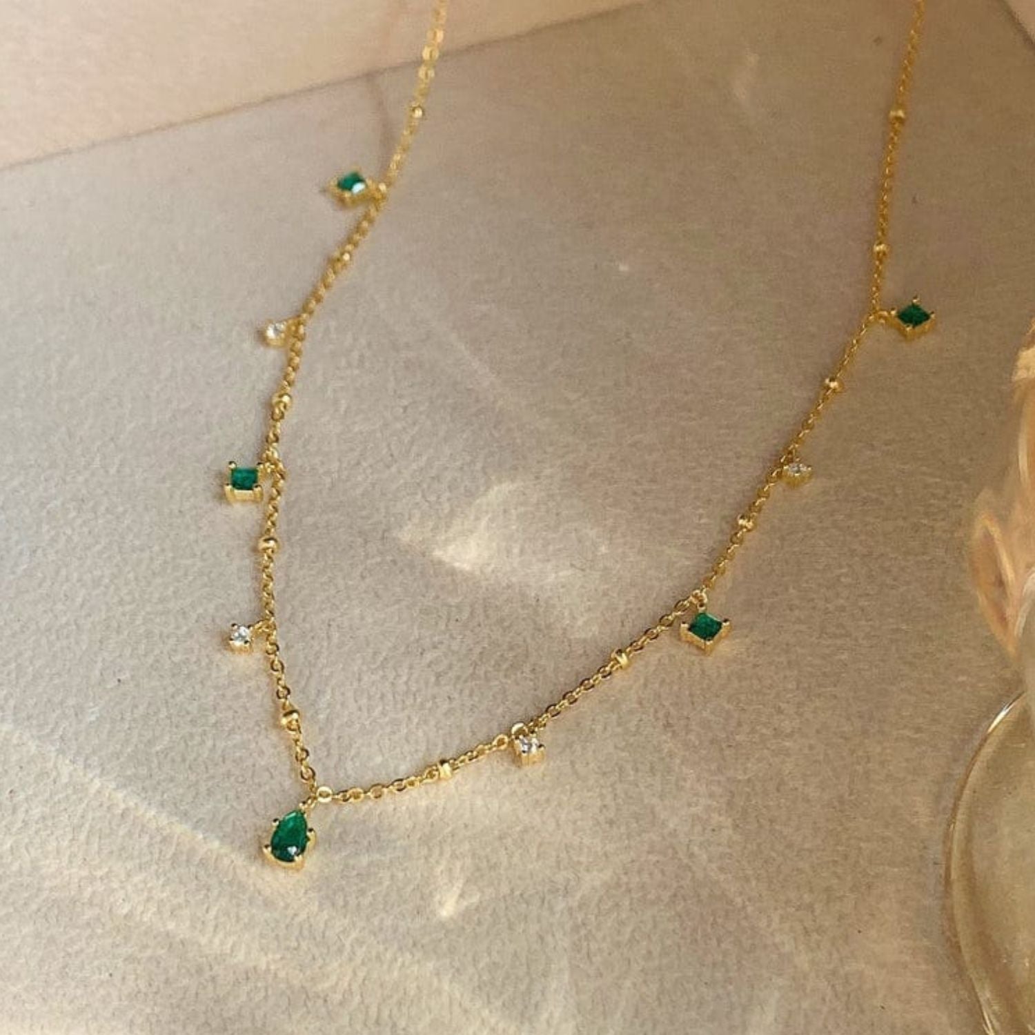 Green Emerald Necklace