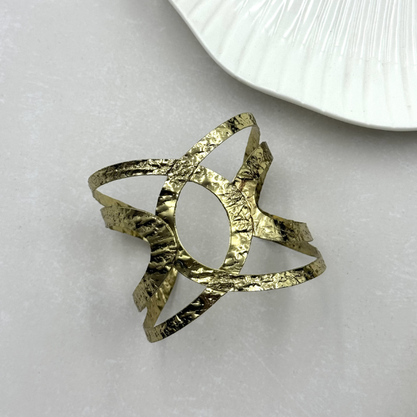 Cutwork Brass Bracelet Adjustable (Anti Tarnish)