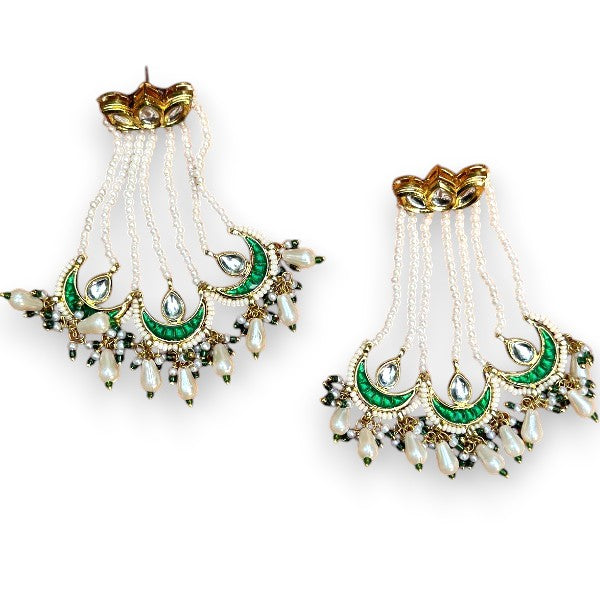 Pearl Elegance Chandbali Earrings