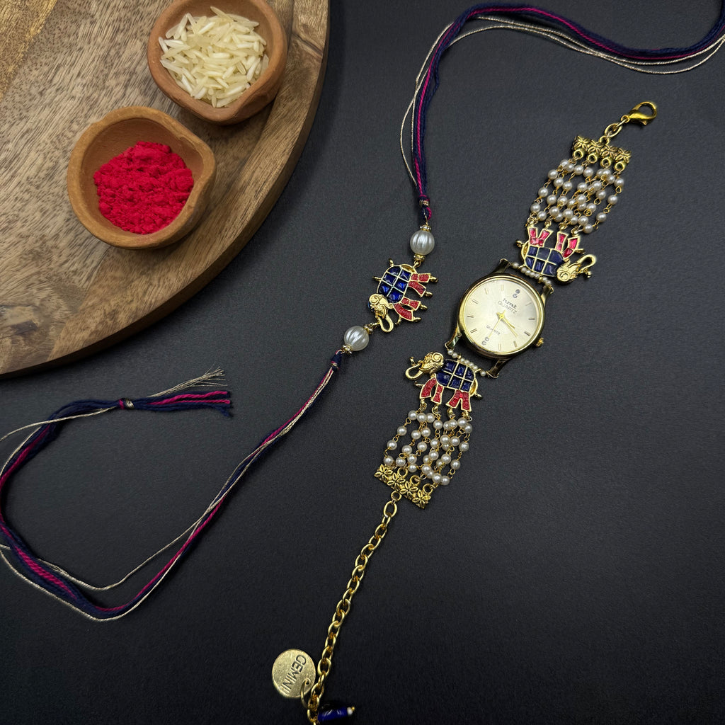 Airavat Watch and Rakhi Combo