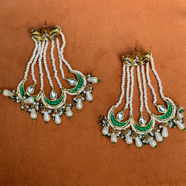 Pearl Elegance Chandbali Earrings