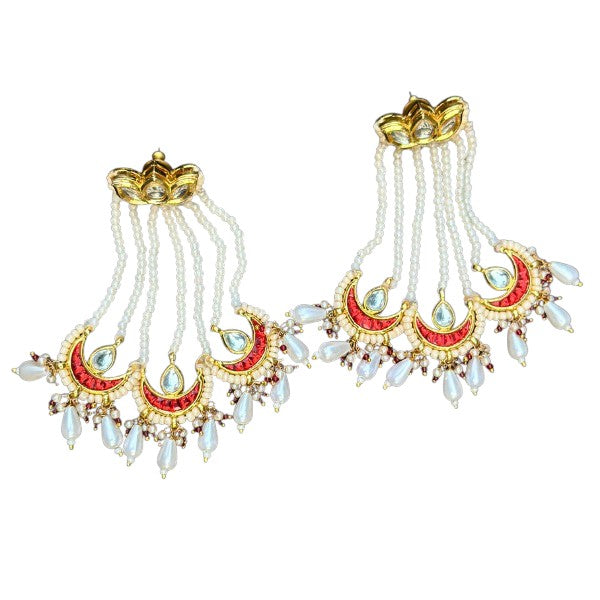 Pearl Elegance Chandbali Earrings