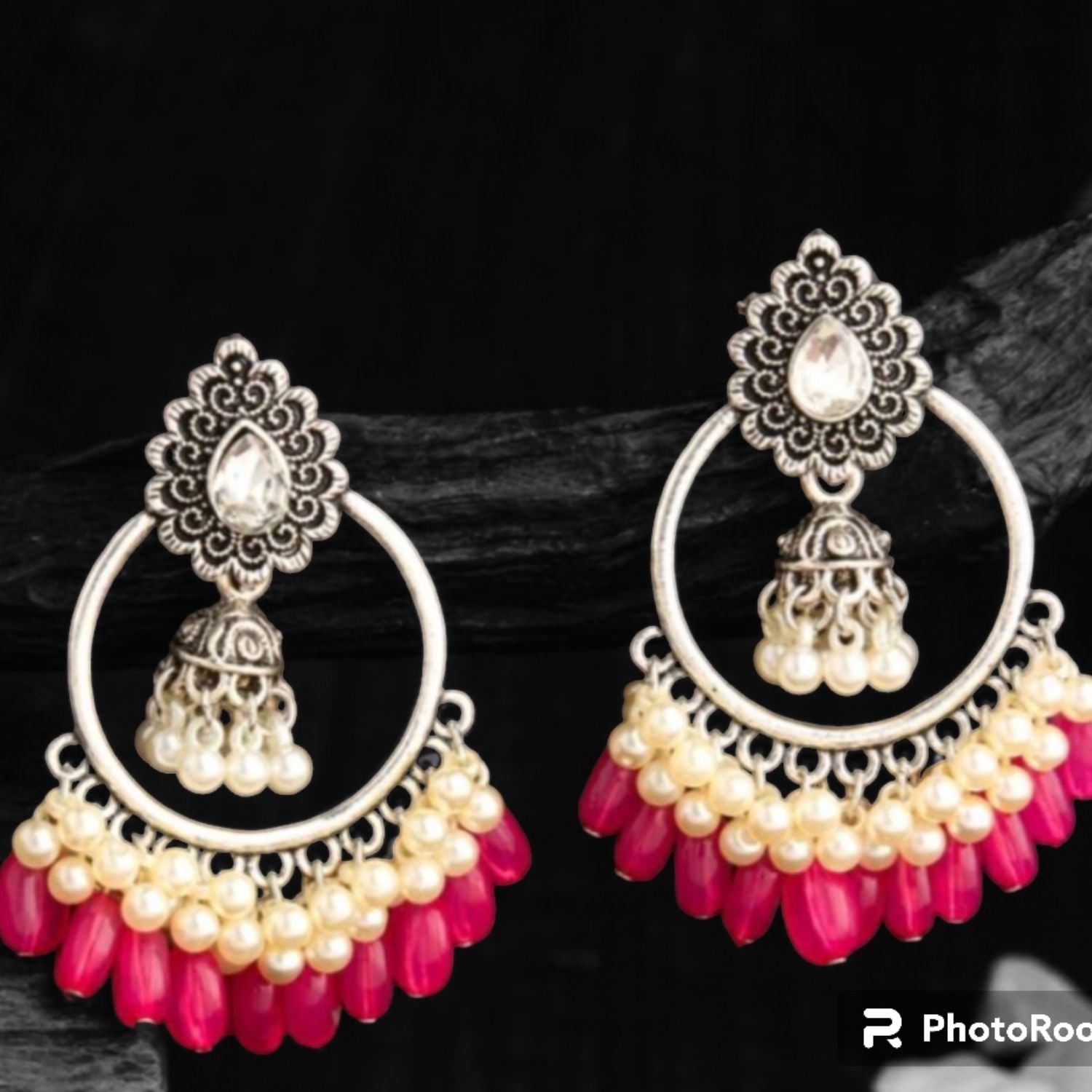 Antique Pearl Chandbali