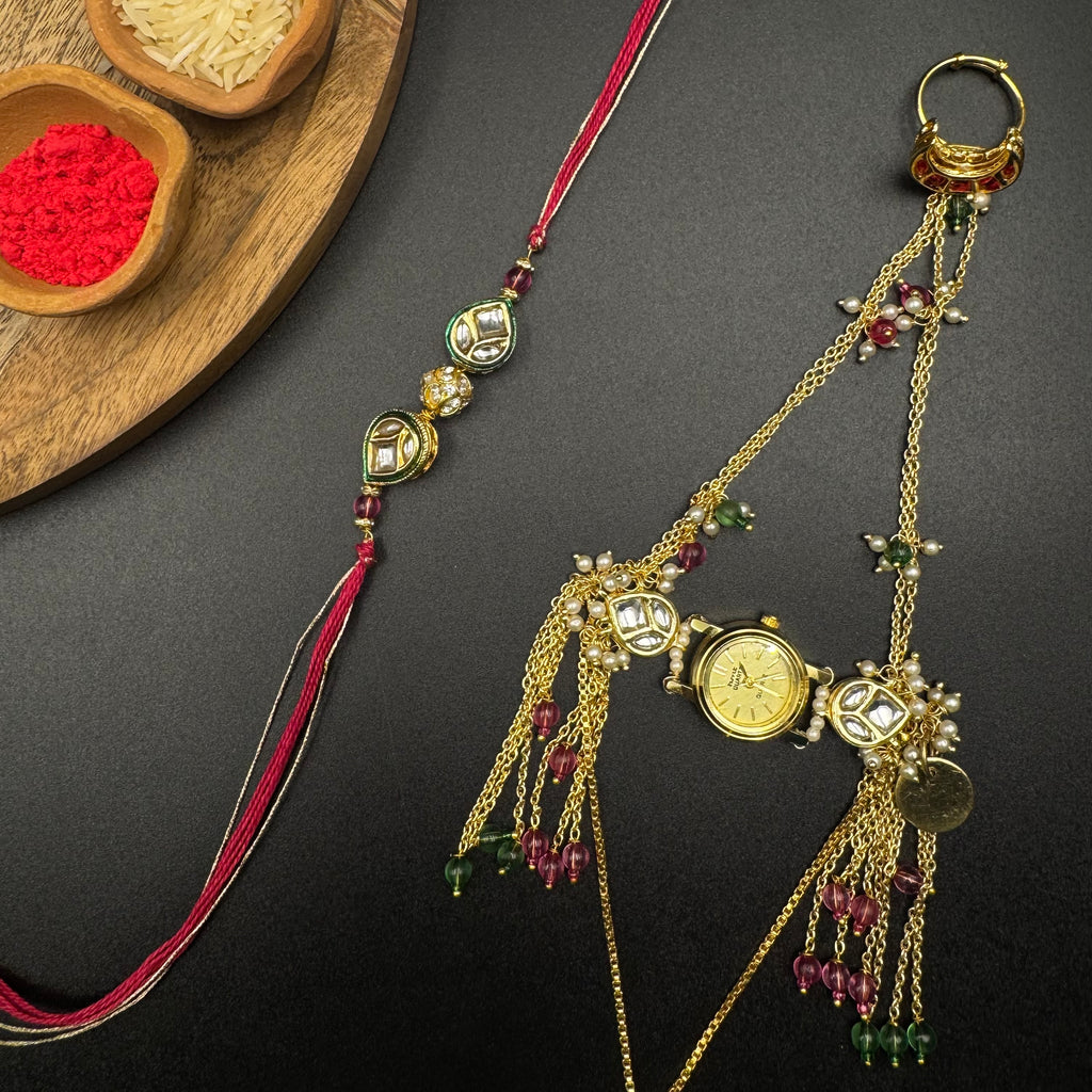 Chaand Haathphool Watch and Rakhi Combo