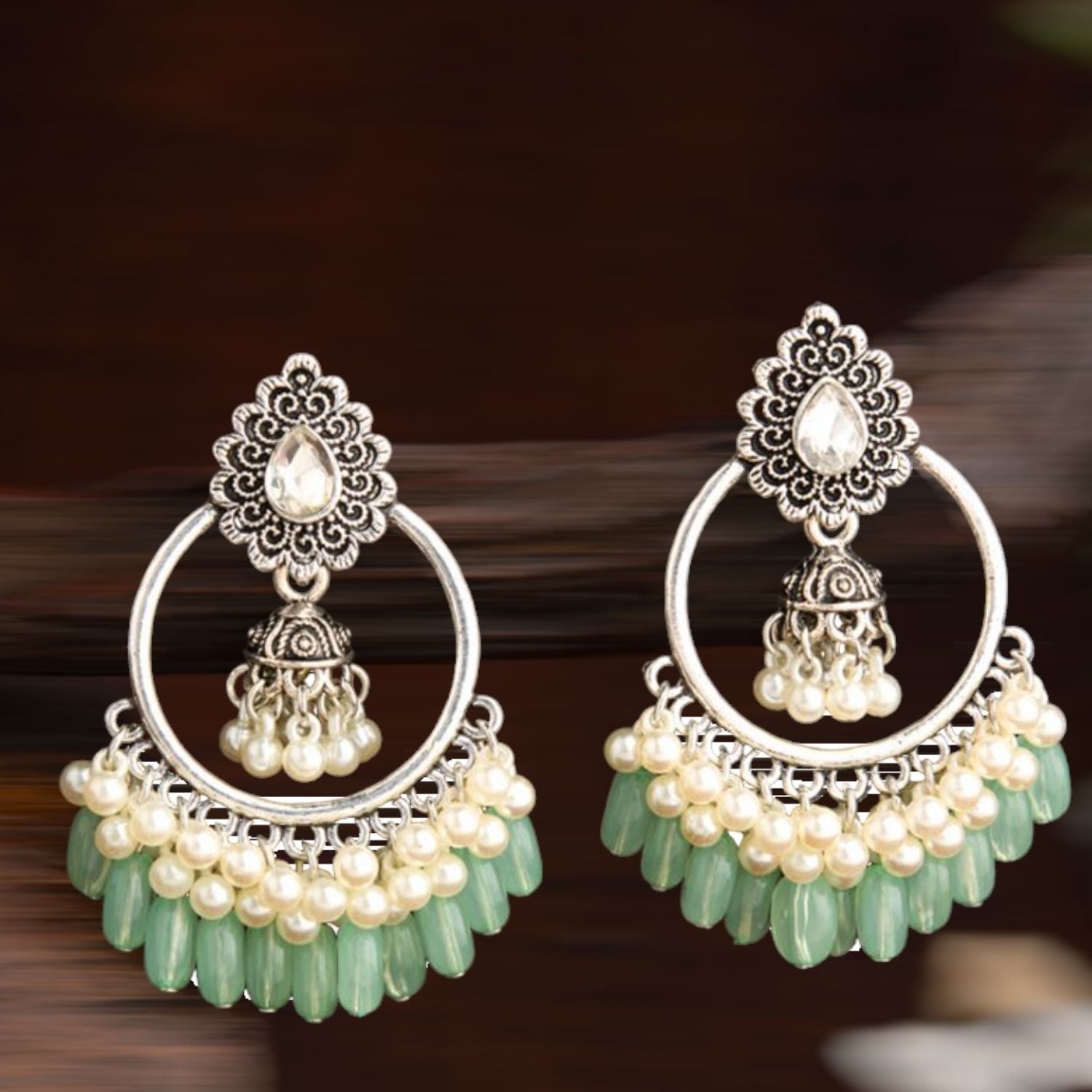 Antique Pearl Chandbali