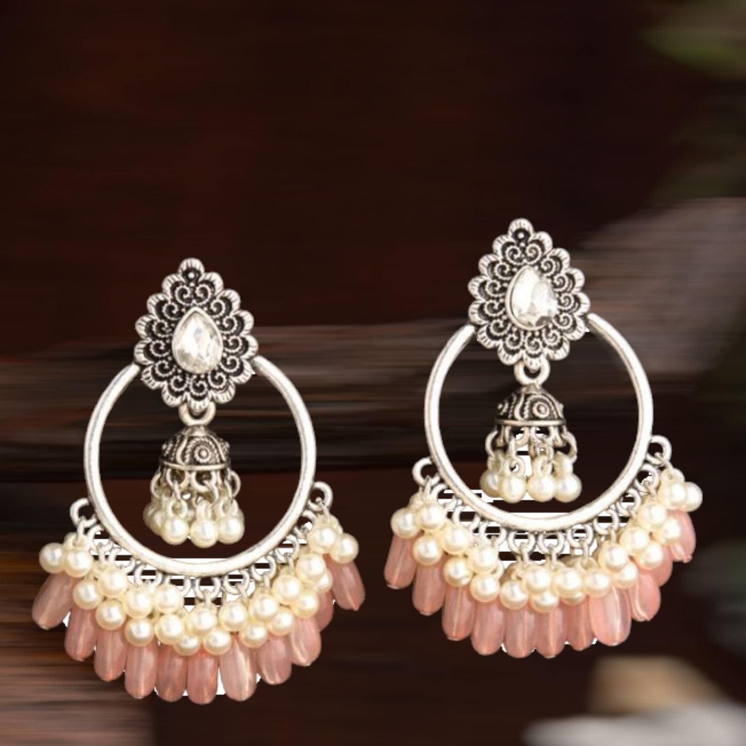 Antique Pearl Chandbali