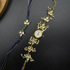 Saanjh Kundan Watch and Rakhi Combo