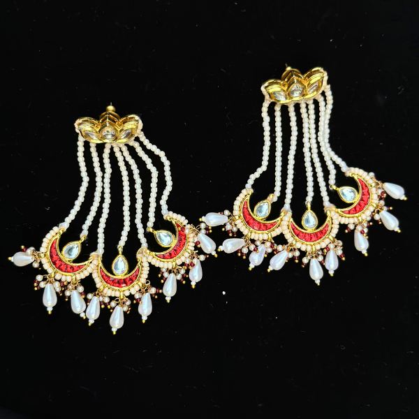 Pearl Elegance Chandbali Earrings