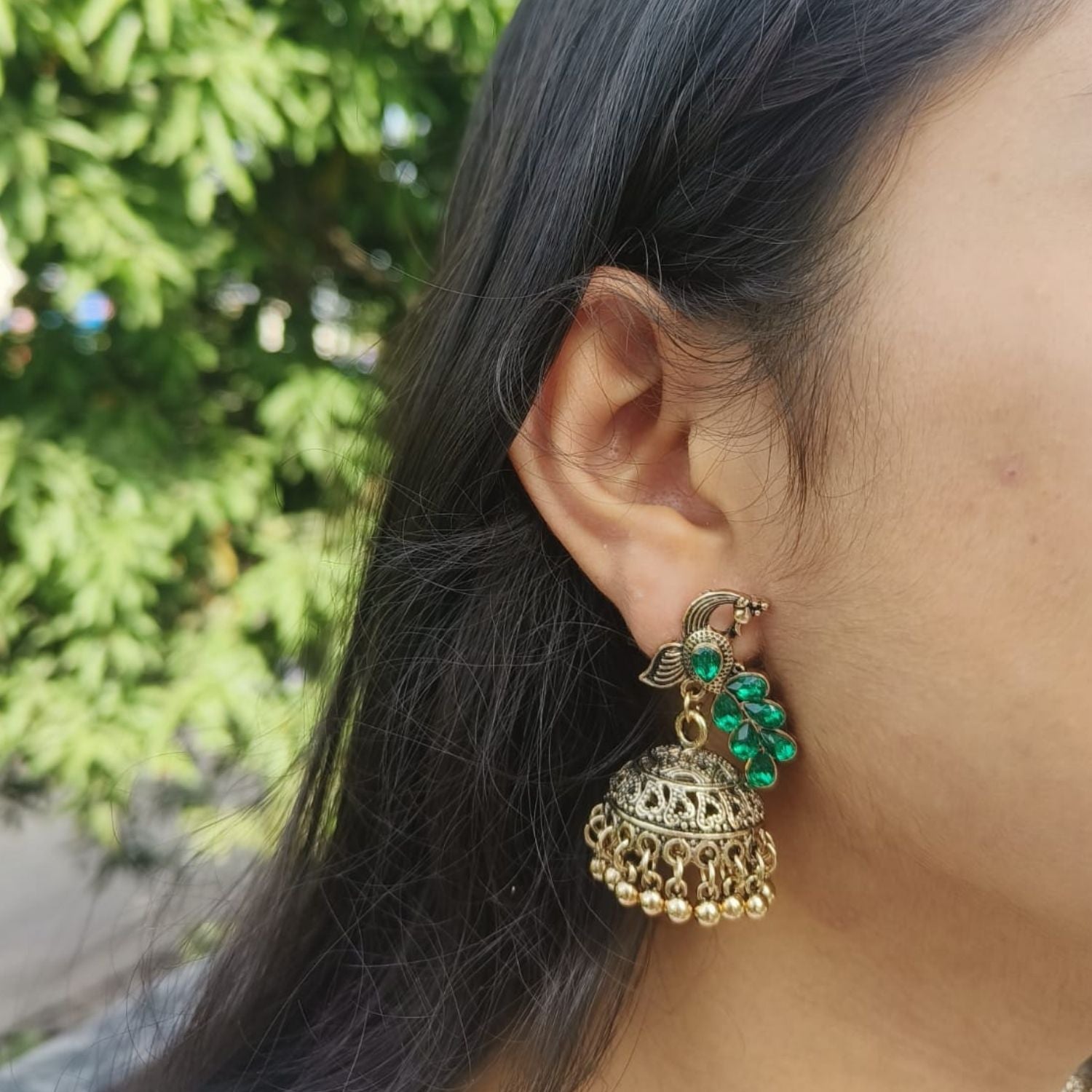 Mini Peacock Jhumka