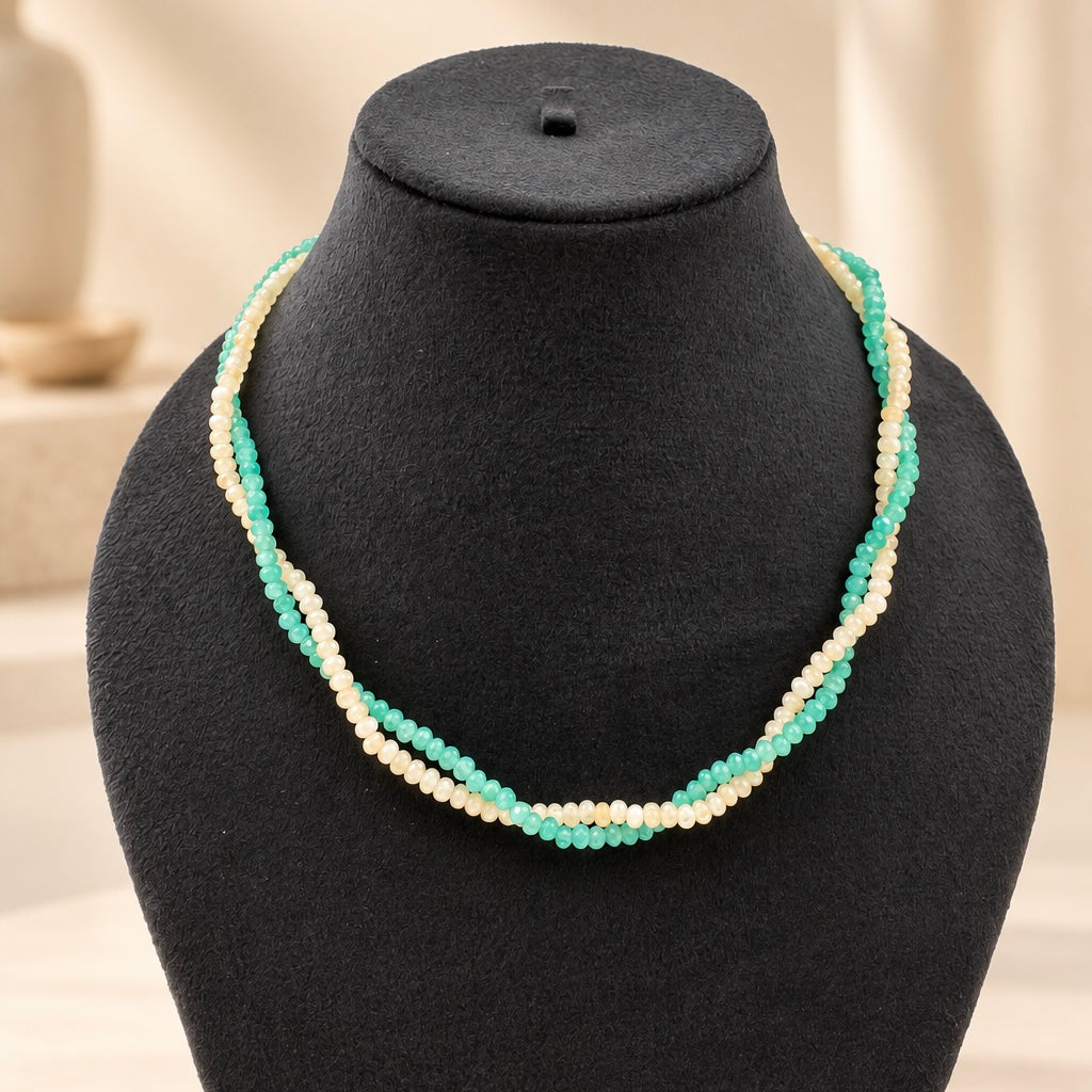 Twisted Semi-precious stones Necklace