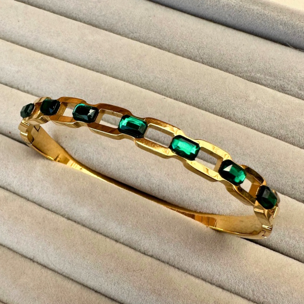 Emerald Baguette Bracelet