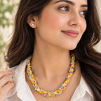 Uncut Semi-precious Stones Necklace
