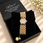 Golden Pearls Beaded Watch