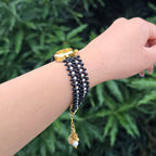 Black and White Beaded Watch