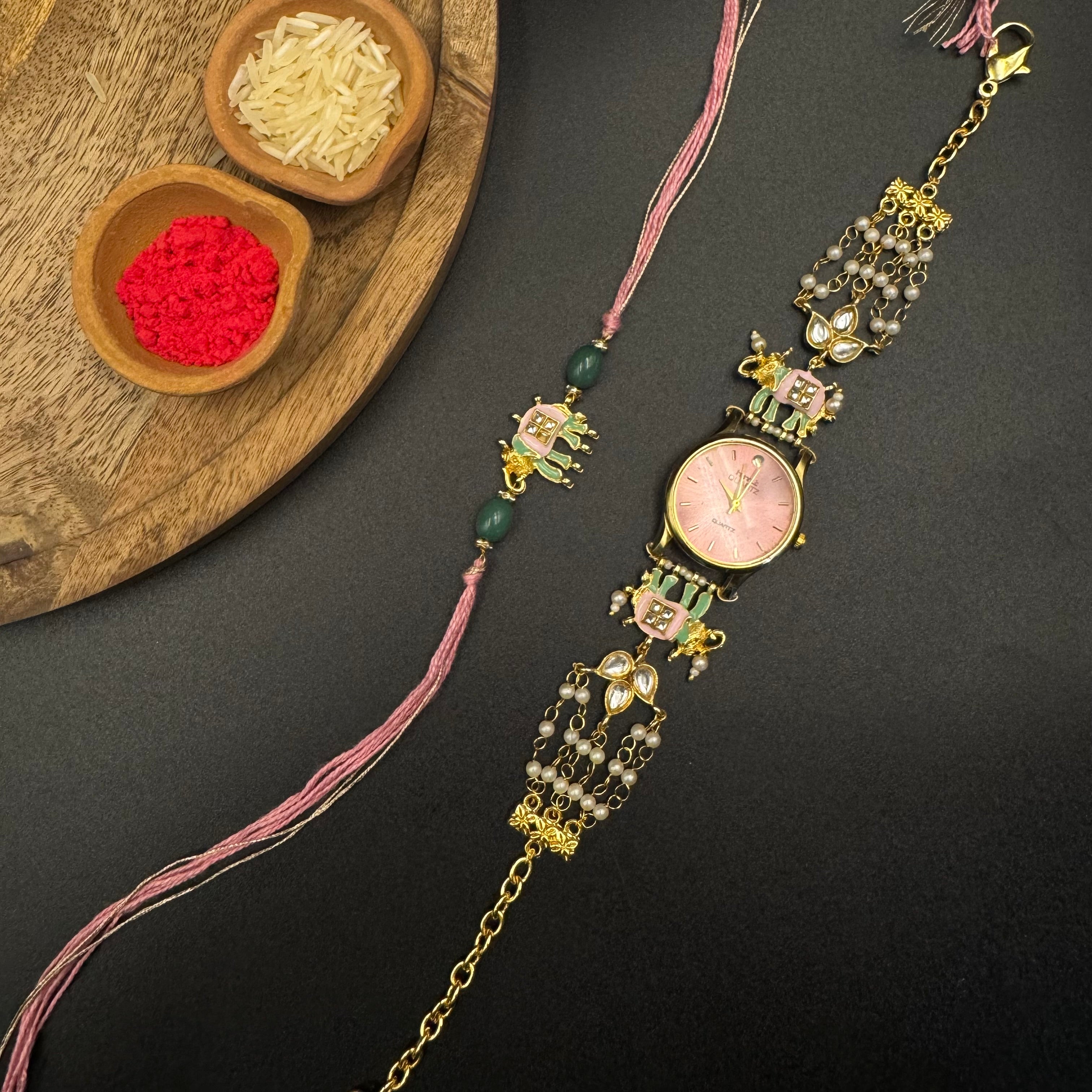 Ibha Watch and Rakhi Combo