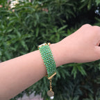 Green Beaded Watch