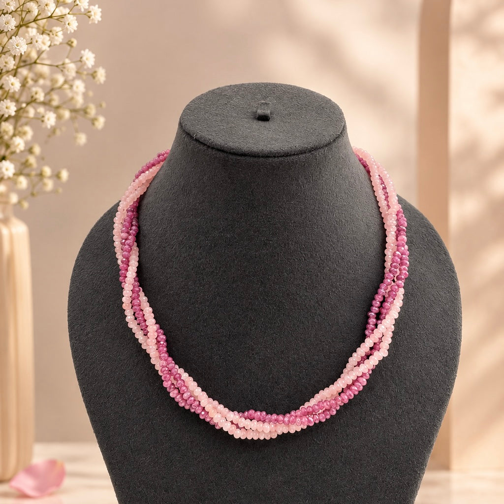 Twisted Semi-precious stones Necklace