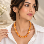 Uncut Semi-precious Stones Necklace